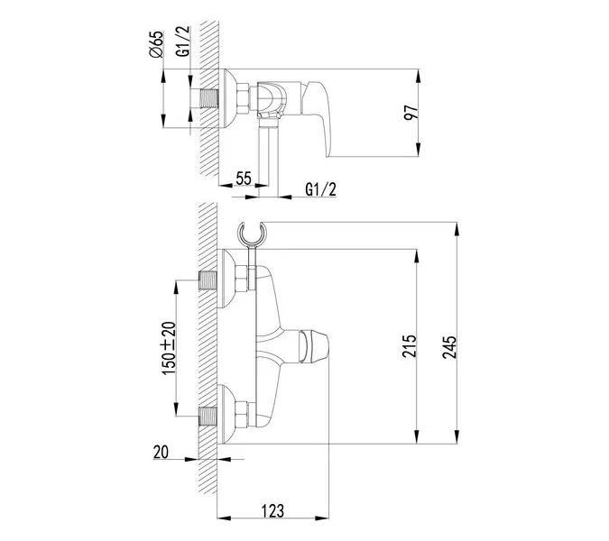 Смеситель Lemark Pramen LM3318B с гигиеническим душем, Выбрать цвет: Бронза, изображение 2