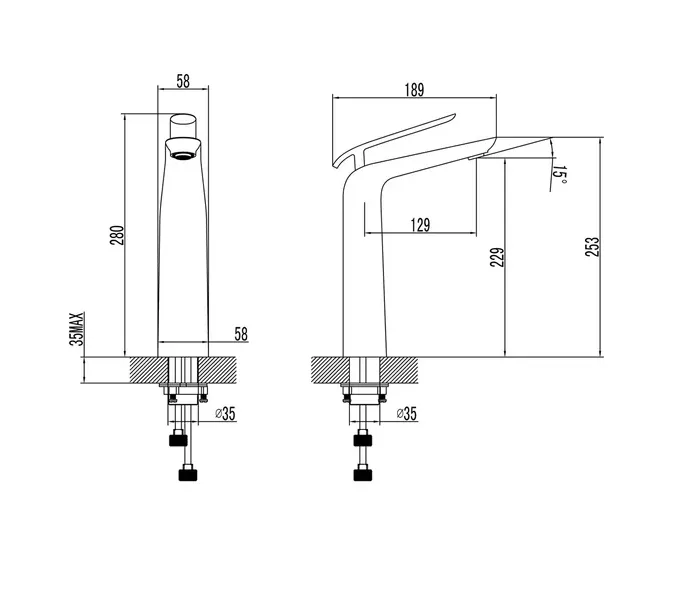 Смеситель Lemark Melange LM4909CW для раковины, изображение 2