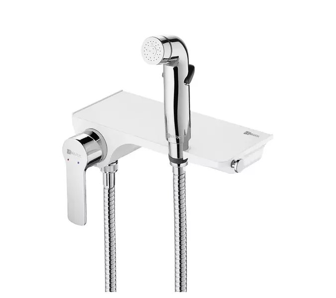 Смеситель Lemark Solo LM7168CW с гигиеническим душем, настенный