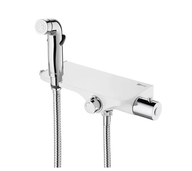 Смеситель Lemark Solo LM7169CW термостатический с гигиеническим душем, настенный