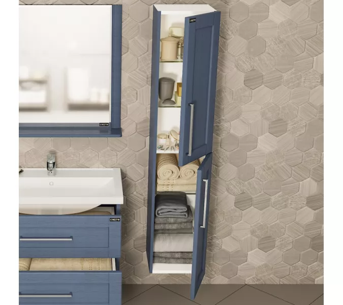 Шкаф-пенал подвесной СанТа Венера, Выбрать цвет: Дуб адриатика, изображение 3