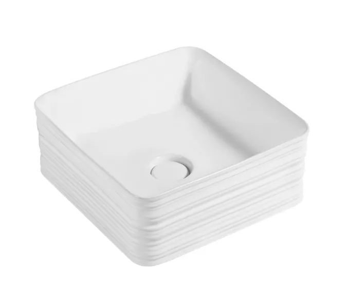 Раковина накладная прямоугольная CeramaLux W1531, Выбрать размер: 38х38х15, изображение 3