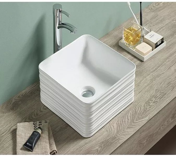 Раковина накладная прямоугольная CeramaLux W1531, Выбрать размер: 38х38х15