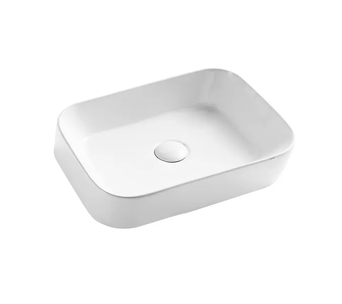 Раковина накладная прямоугольная CeramaLux 2242/2243, Выбрать размер: 45х39х12