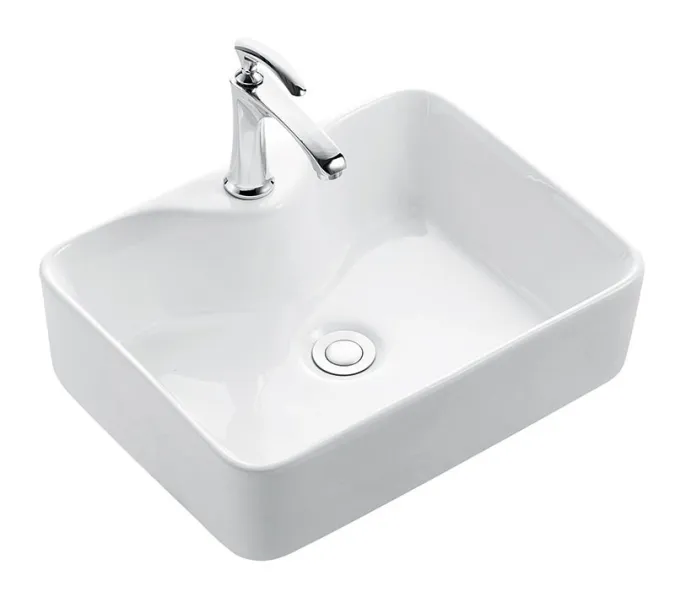 Раковина для ванной накладная прямоугольная CeramaLux 7291, Выбрать цвет: Белый