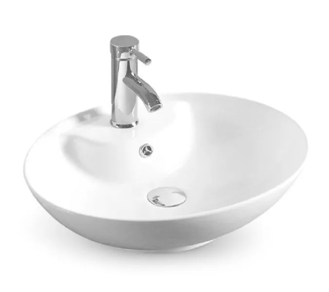 Раковина накладная овальная CeramaLux серия N 78197/7025, Выбрать размер: 50,5х41х15