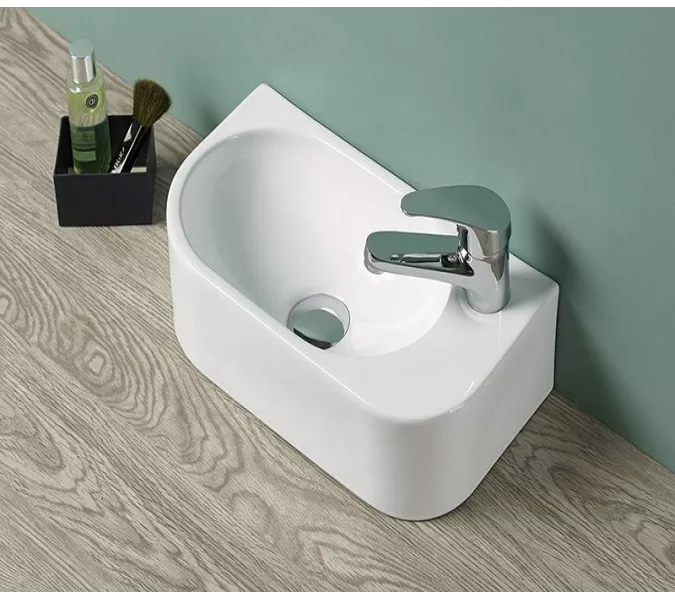 Умывальник полукруглый CeramaLux 78204, Ориентация: Левая