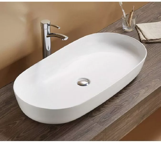 Раковина накладная овальная CeramaLux 78327, изображение 2