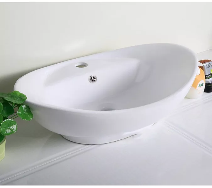 Раковина накладная овальная CeramaLux серия N 9018, изображение 4