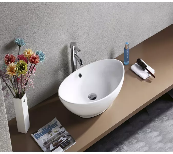 Раковина накладная овальная CeramaLux серия N 9019, изображение 2