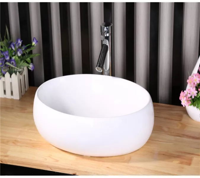 Раковина накладная овальная CeramaLux  9030, Выбрать размер: 48, изображение 2