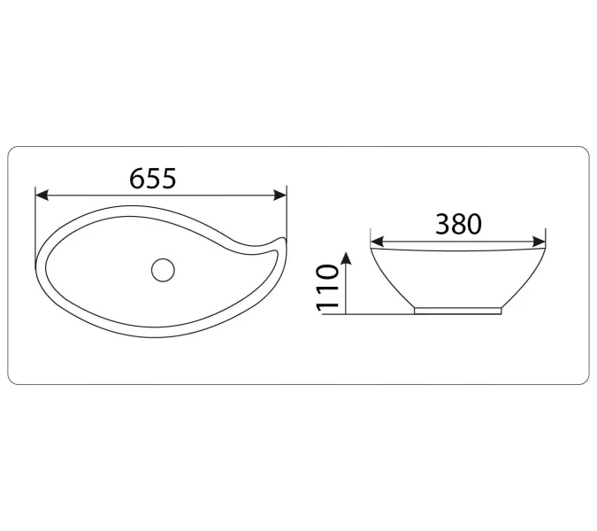 Раковина накладная нестандартная  CeramaLux  9052, изображение 5