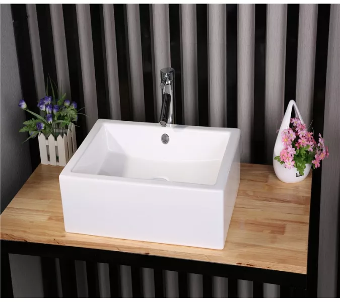 Раковина накладная,подвесная прямоугольная CeramaLux 9129, изображение 4