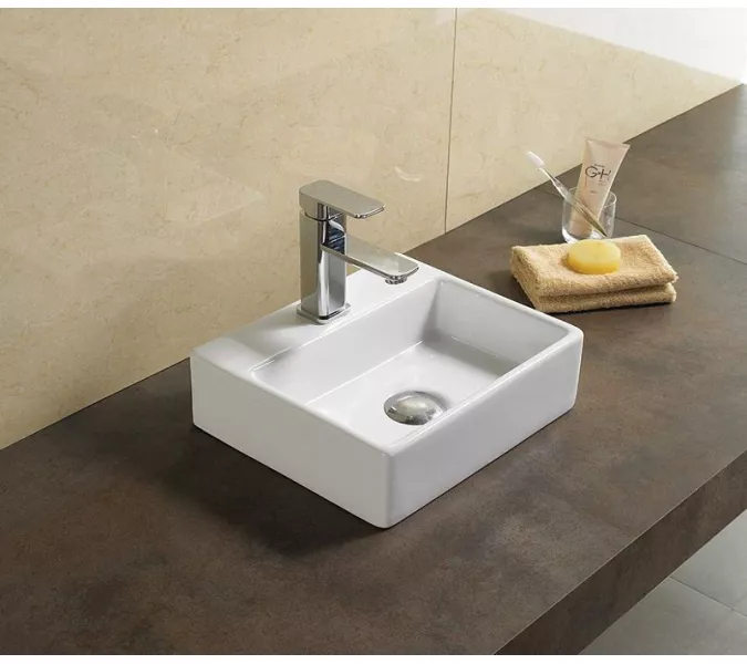 Раковина подвесная/накладная прямоугольная CeramaLux 9135, Выбрать размер: 33