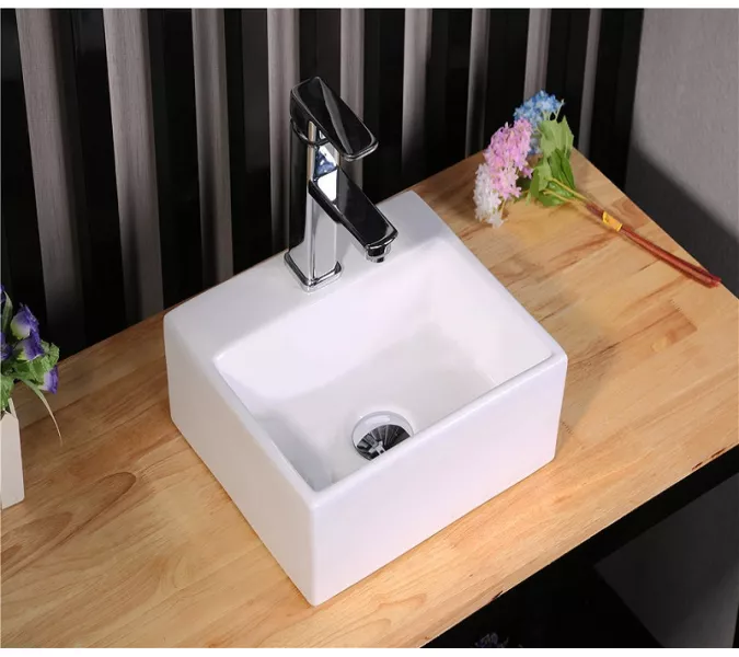 Раковина подвесная/накладная прямоугольная CeramaLux 9135, Выбрать размер: 33, изображение 3