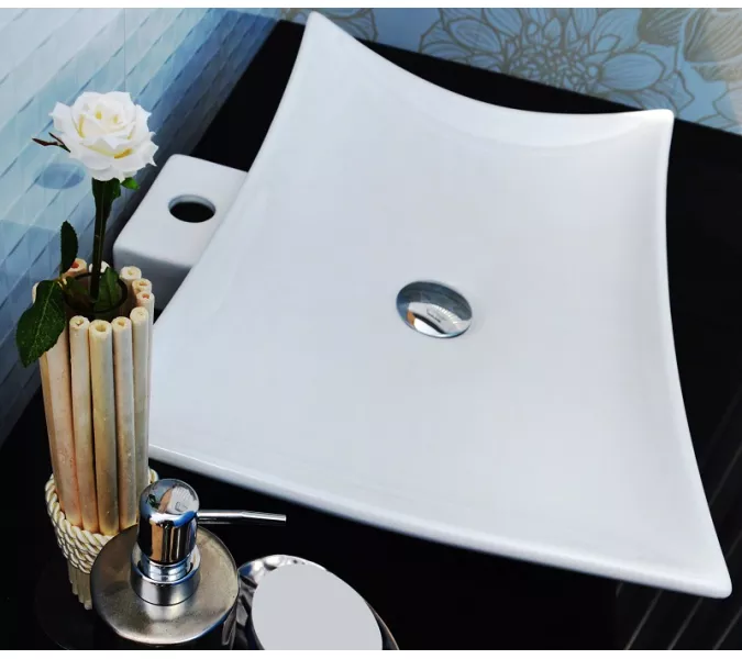 Раковина накладная прямоугольная CeramaLux 9176, изображение 3