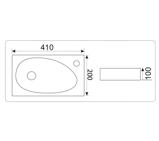 Раковина накладная прямоугольная CeramaLux 9265, изображение 3
