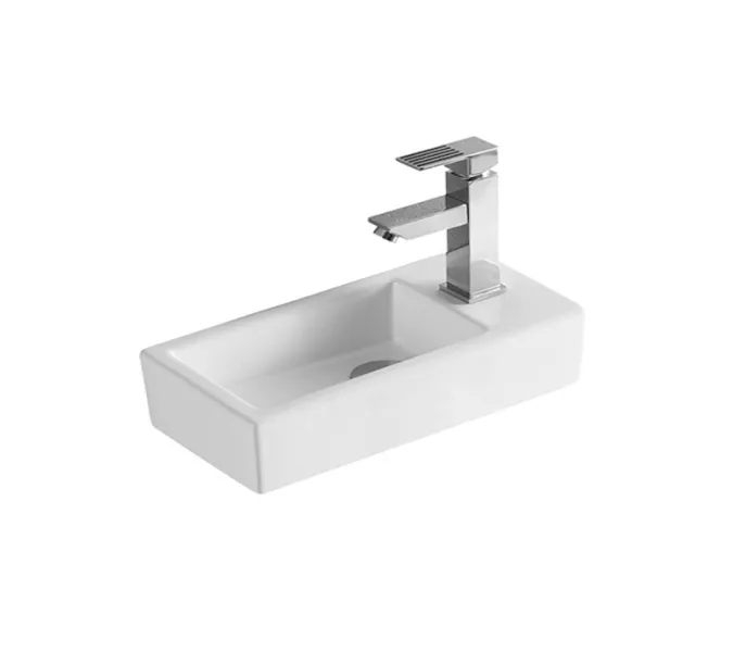 Умывальник подвесной, накладной прямоугольный CeramaLux 9272, Ориентация: Левая, изображение 2
