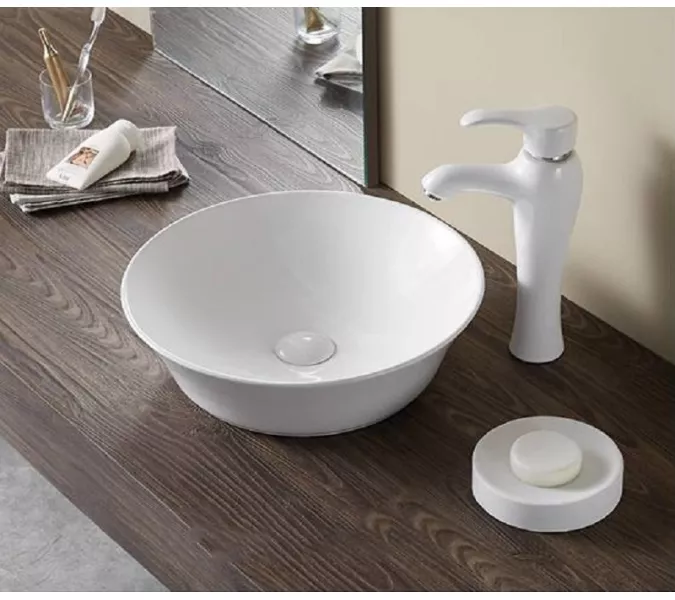 Раковина накладная круглая CeramaLux  9381, изображение 3