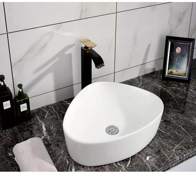 Раковина накладная нестандартная CeramaLux серия N  9386/9062/7472B, Выбрать размер: 50х40,5х10,6, изображение 2