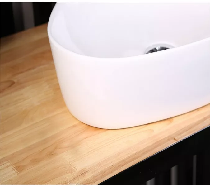 Раковина накладная нестандартная CeramaLux серия N  9386/9062/7472B, Выбрать размер: 50х40,5х10,6, изображение 3