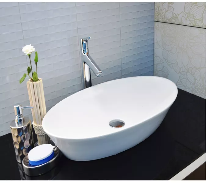 Раковина накладная овальная CeramaLux 9397, изображение 2