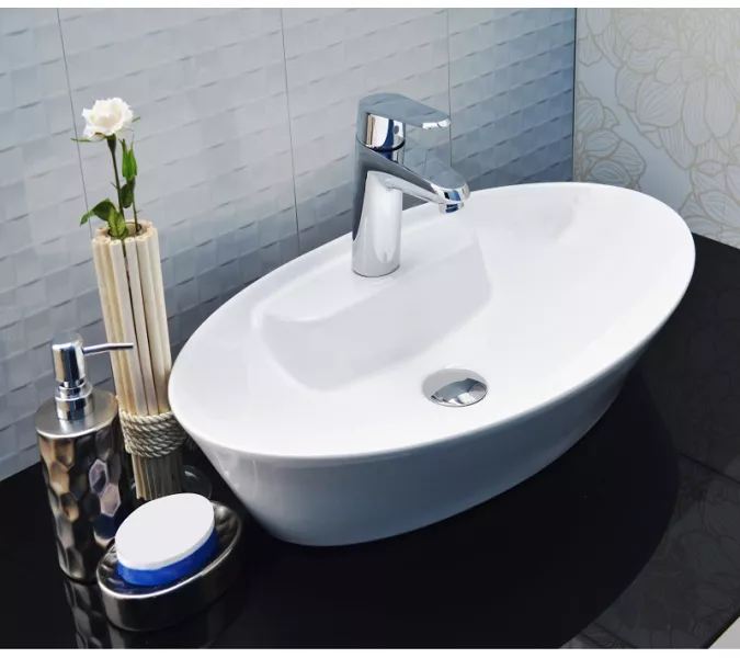 Раковина накладная овальная CeramaLux 9398, изображение 2