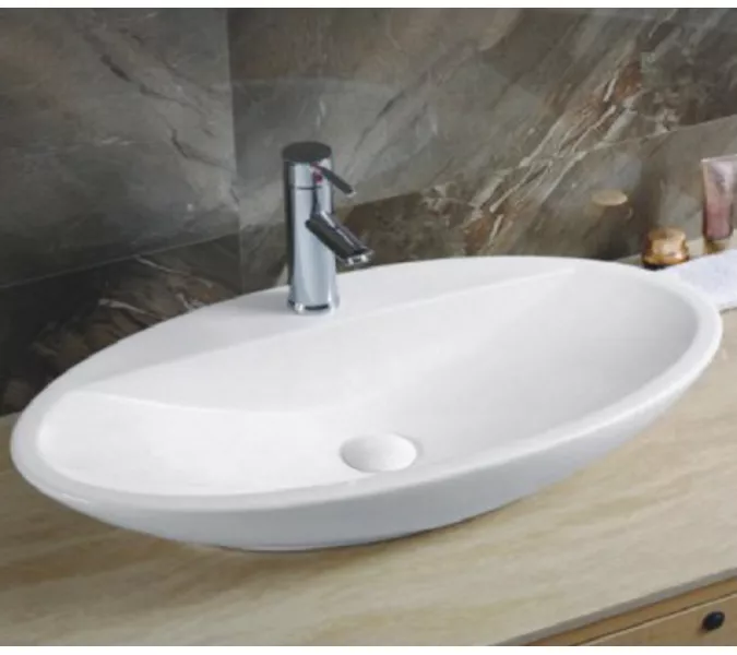 Раковина накладная овальная CeramaLux 9435, изображение 2