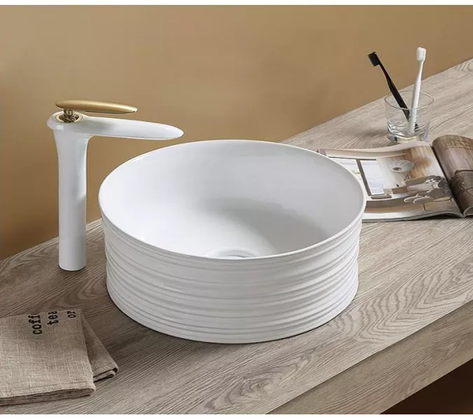 Раковина накладная круглая CeramaLux W1532, изображение 5