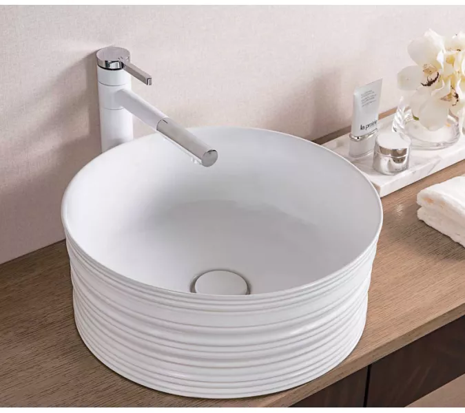 Раковина накладная круглая CeramaLux W1532, изображение 4