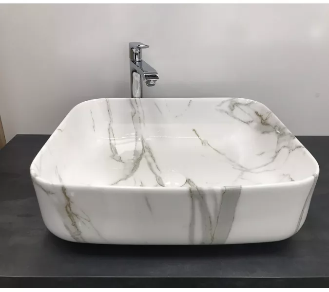 Раковина накладная прямоугольная CeramaLux  MNC 190, изображение 2