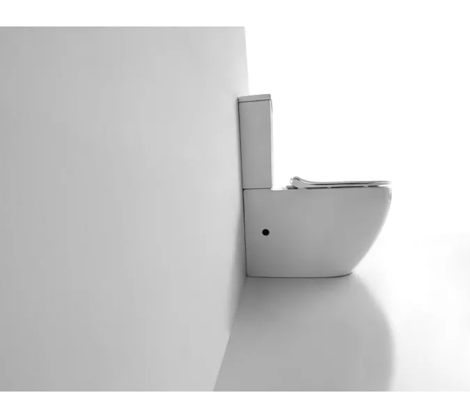 Унитаз напольный CeramaLux 2176, Выбрать цвет: Белый, изображение 4