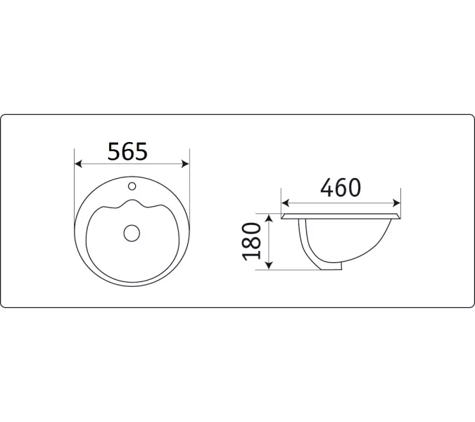 Раковина врезная овальная CeramaLux 316, изображение 3