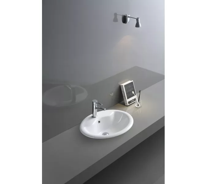 Раковина врезная овальная CeramaLux 316, изображение 2