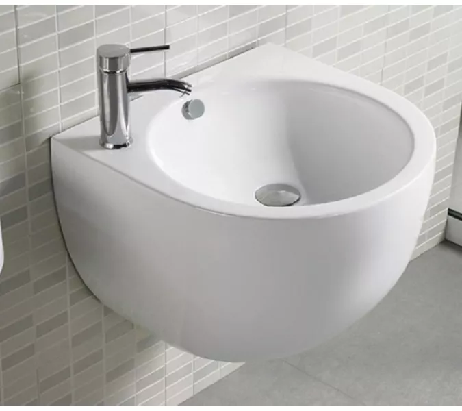 Раковина подвесная круглая CeramaLux 500 F, Выбрать цвет: Белый