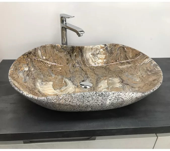 Раковина накладная нестандартная CeramaLux  MNC, Выбрать цвет: Под камень