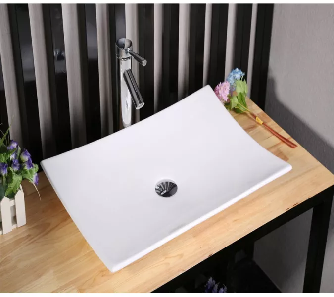 Раковина накладная прямоугольная CeramaLux 78123, Выбрать размер: 60