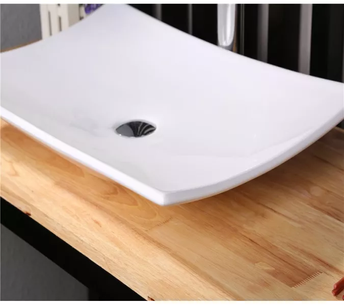 Раковина накладная прямоугольная CeramaLux 78123, Выбрать размер: 60, изображение 2