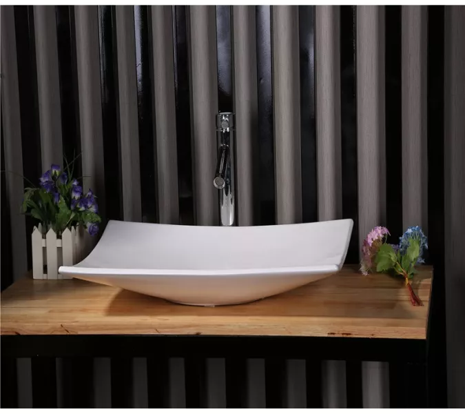 Раковина накладная прямоугольная CeramaLux 78123, Выбрать размер: 60, изображение 3