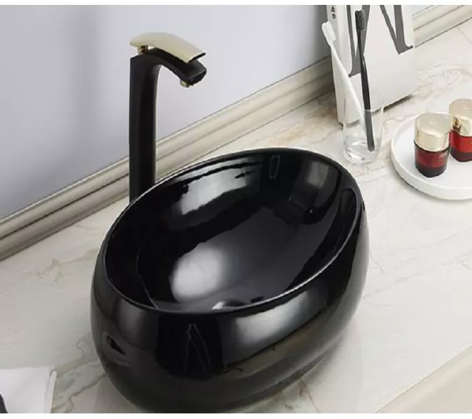 Раковина накладная овальная CeramaLux 78455, Выбрать размер: 48х34х15