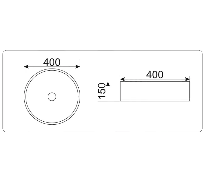 Раковина накладная круглая CeramaLux  9011, изображение 5