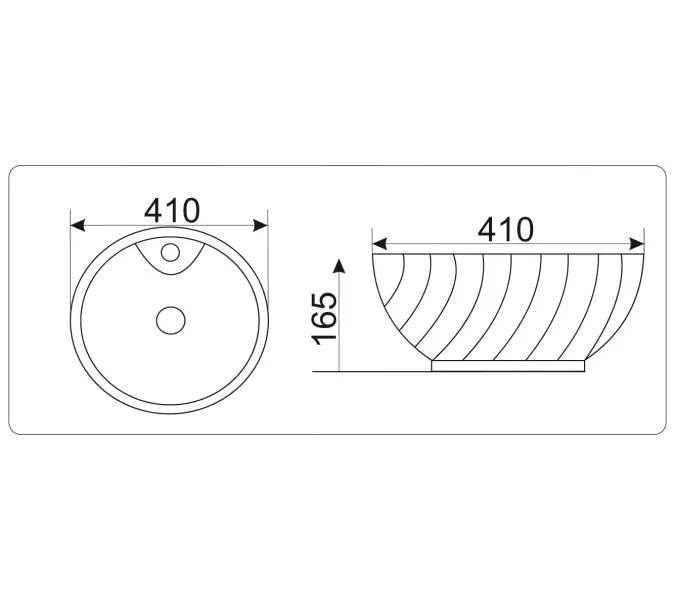Раковина накладная круглая CeramaLux  9074, изображение 7