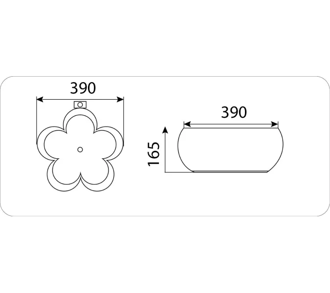 Раковина накладная круглая CeramaLux 9078, изображение 7