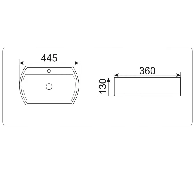Раковина подвесная/накладная CeramaLux 9293, изображение 7