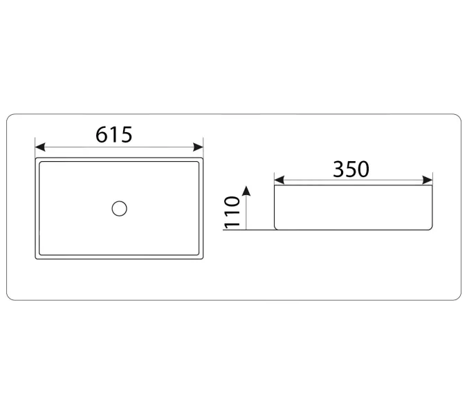 Раковина накладная прямоугольная CeramaLux 9396, Выбрать цвет: Белый, изображение 5