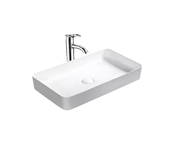 Раковина накладная прямоугольная CeramaLux 9396, Выбрать цвет: Белый