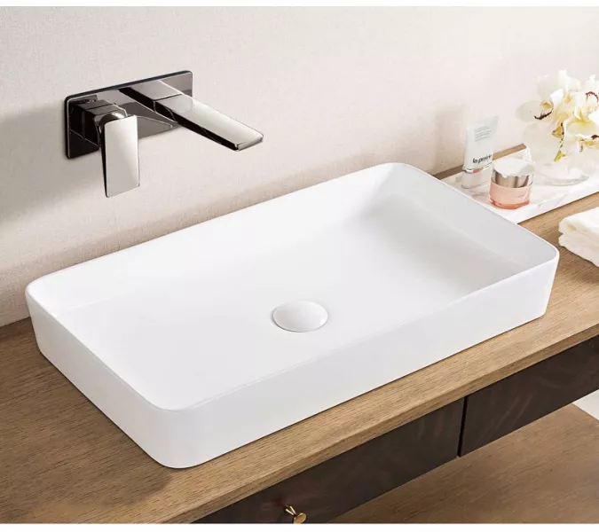 Раковина накладная прямоугольная CeramaLux 9396, Выбрать цвет: Белый, изображение 3