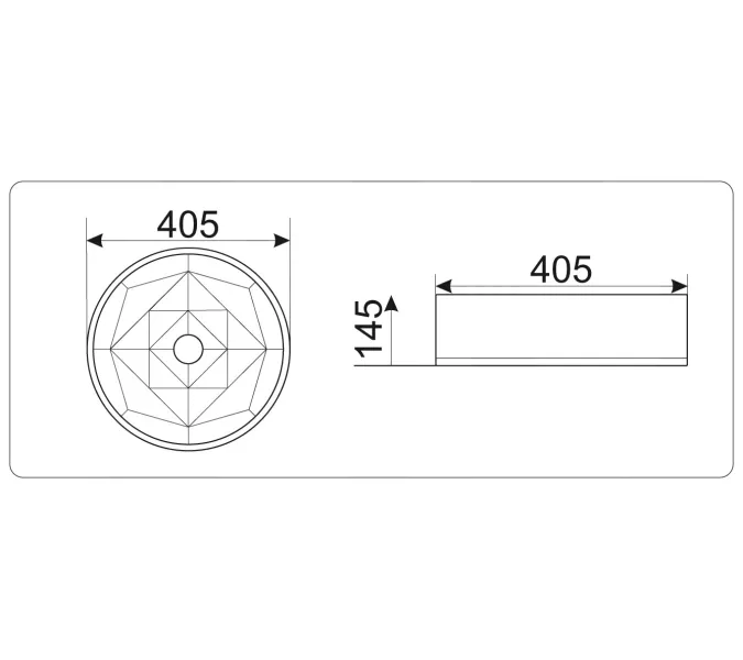 Раковина накладная круглая CeramaLux  9425, изображение 6
