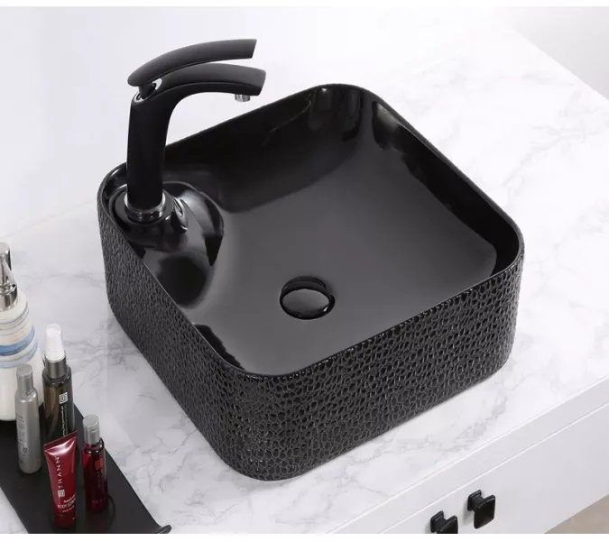 Раковина накладная прямоугольная CeramaLux LuxeLine D1305H004