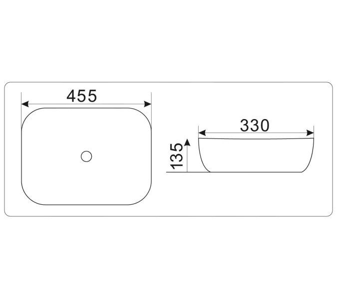 Раковина накладная прямоугольная CeramaLux LuxeLine D1333H021/D1333H025, Выбрать цвет: Золото, изображение 4
